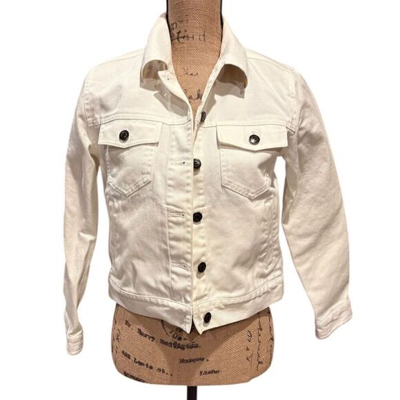 Talbots Jackets & Blazers - Talbots Women's Petite Ivory Denim Jacket Size S Casual Spring